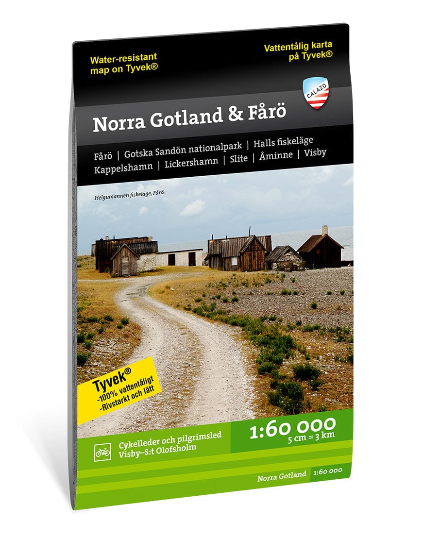 Carte de randonnée & cycliste - Norra Gotland & Fårö (Suède) | Calazo carte pliée Calazo 