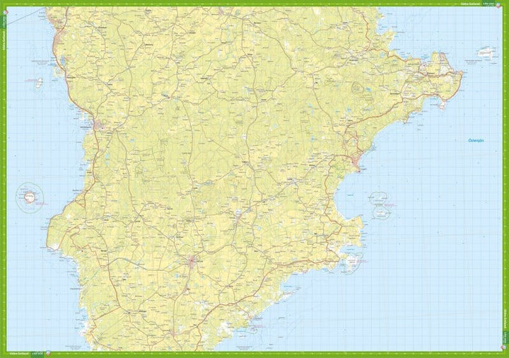 Carte de randonnée & cycliste - Södra Gotland (Suède) | Calazo carte pliée Calazo 