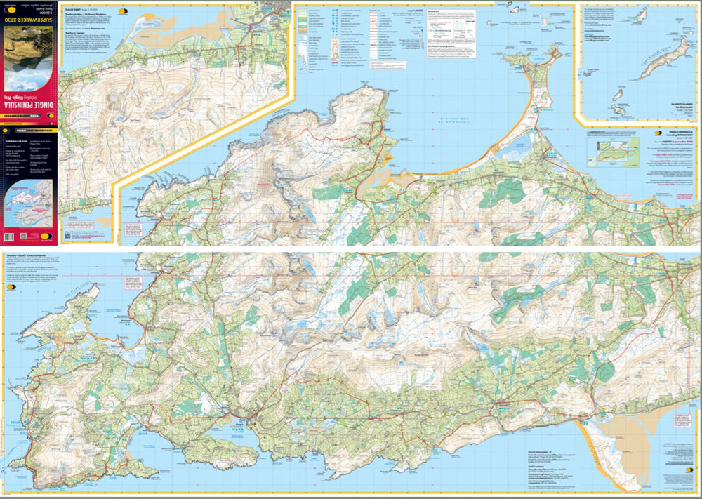 Carte de randonnée - Dingle Peninsula, including Dingle Way XT30 | Harvey Maps - Superwalker maps carte pliée Harvey Maps 