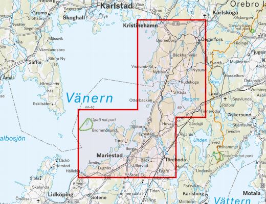 Carte de randonnée - Djurö nationalpark, Mariestad & Kristinehamn (Suède) | Calazo carte pliée Calazo 