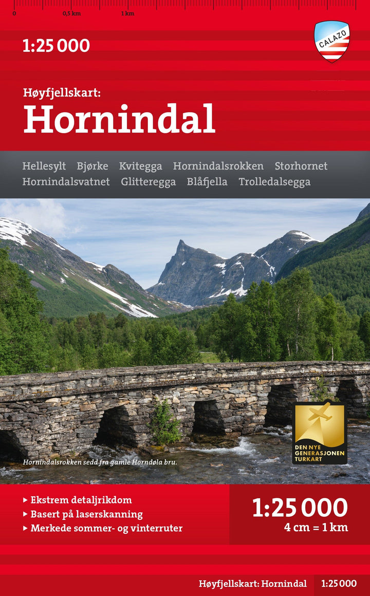 Carte de randonnée en montagne - Hornindal (Norvège) | Calazo - Høyfjellskart carte pliée Calazo 