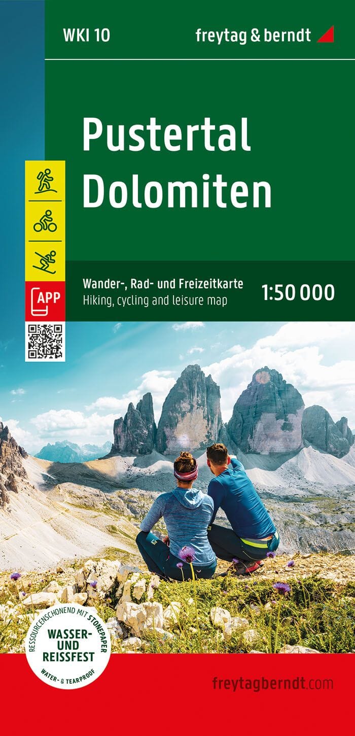 Carte de randonnée et cycliste n° WKI.10 - Pustertal, Dolomiten (Italie) | Freytag & Berndt carte pliée Freytag & Berndt 