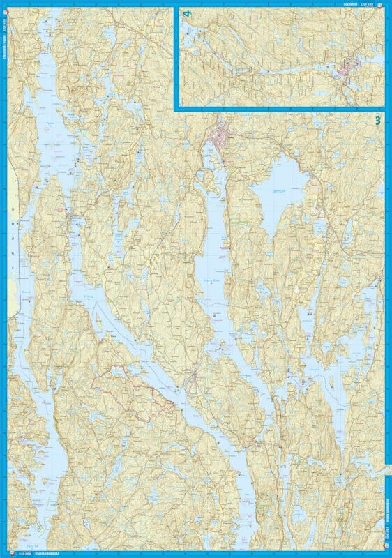 Carte de randonnée et d'activités nautiques - Dalslands kanal (Suède) | Calazo - 1/50 000 carte pliée Calazo 