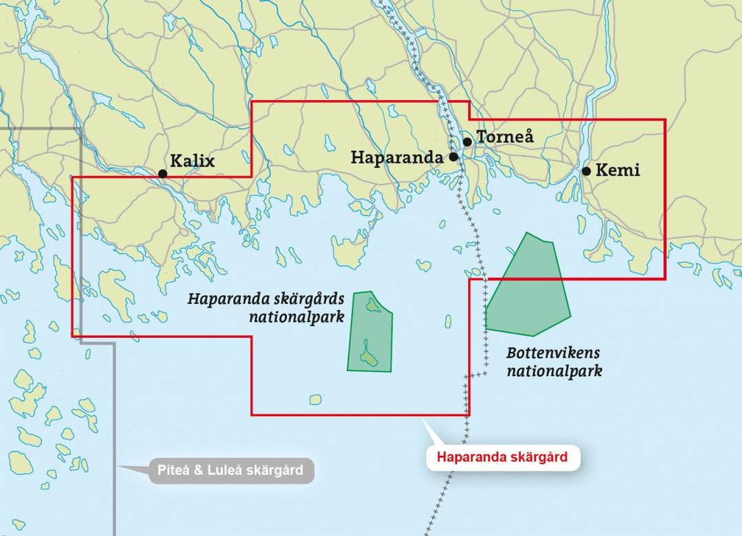 Carte de randonnée et d'activités nautiques - Haparanda skärgård (Suède) | Calazo - 1/50 000 carte pliée Calazo 