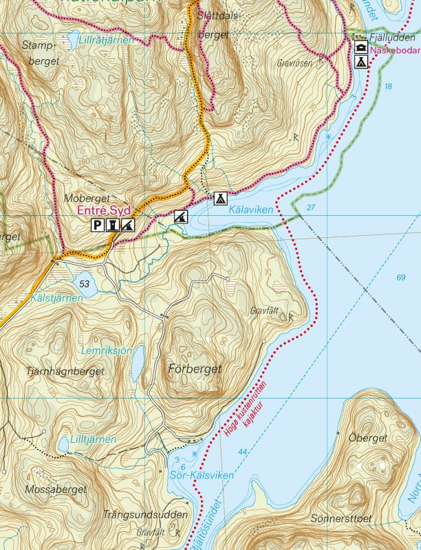 Carte de randonnée et d'activités nautiques - Höga Kusten (Suède) | Calazo - 1/50 000 carte pliée Calazo 