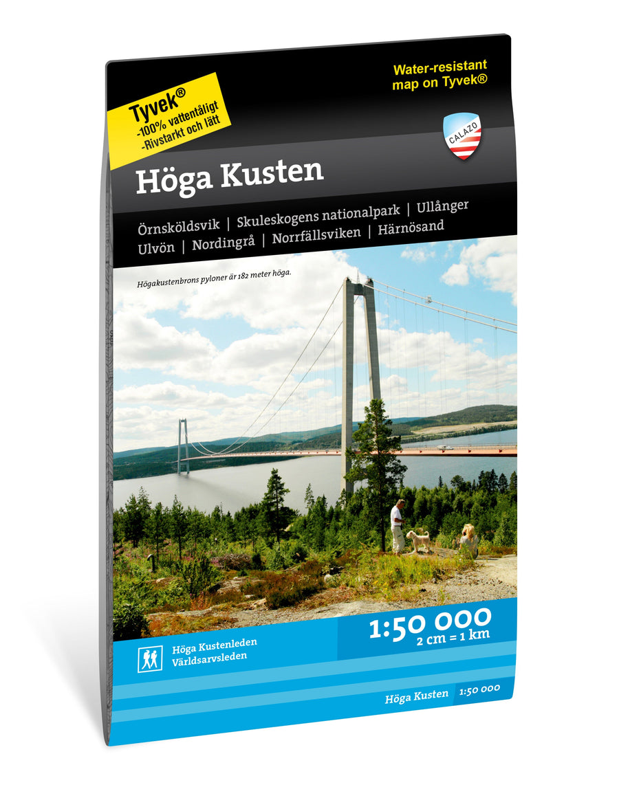 Carte de randonnée et d'activités nautiques - Höga Kusten (Suède) | Calazo - 1/50 000 carte pliée Calazo 