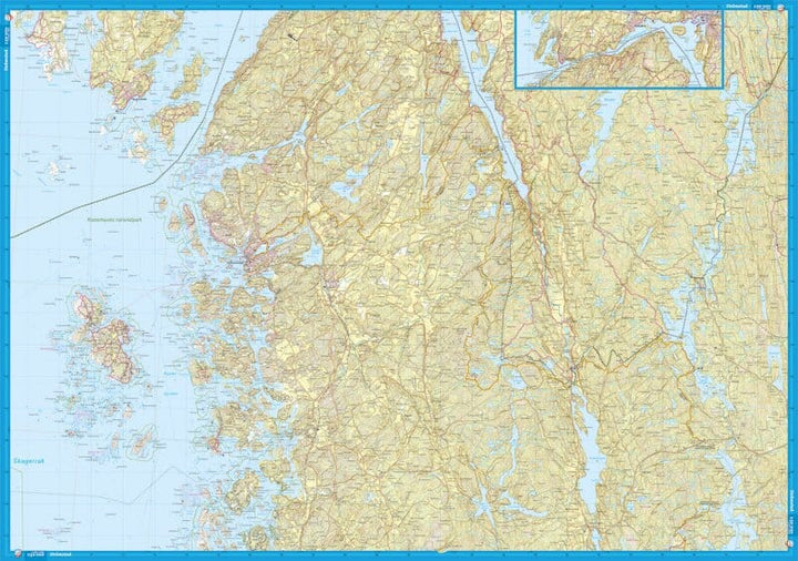 Carte de randonnée et d'activités nautiques - Norra Bohuslän (Suède) | Calazo - 1/50 000 carte pliée Calazo 