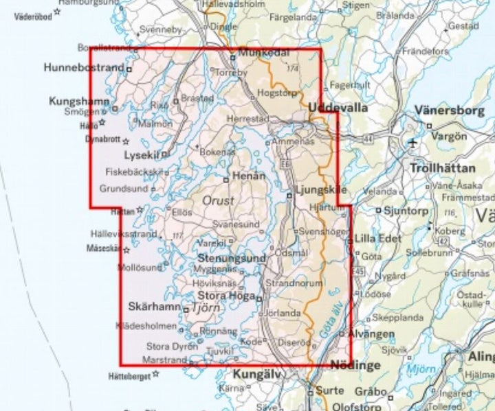 Carte de randonnée et d'activités nautiques - Södra Bohuslän (Suède) | Calazo - 1/50 000 carte pliée Calazo 