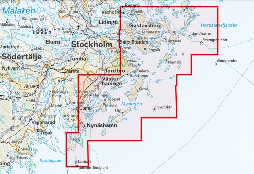 Carte de randonnée et d'activités nautiques - Stockholms skärgård - Södra (Suède) | Calazo - 1/50 000 carte pliée Calazo 