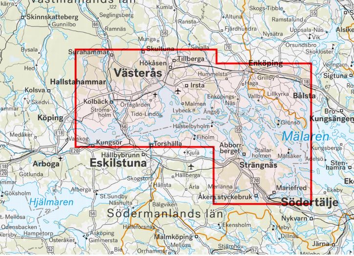 Carte de randonnée et d'activités nautiques - Västra Mälaren (Suède) | Calazo - 1/50 000 carte pliée Calazo 