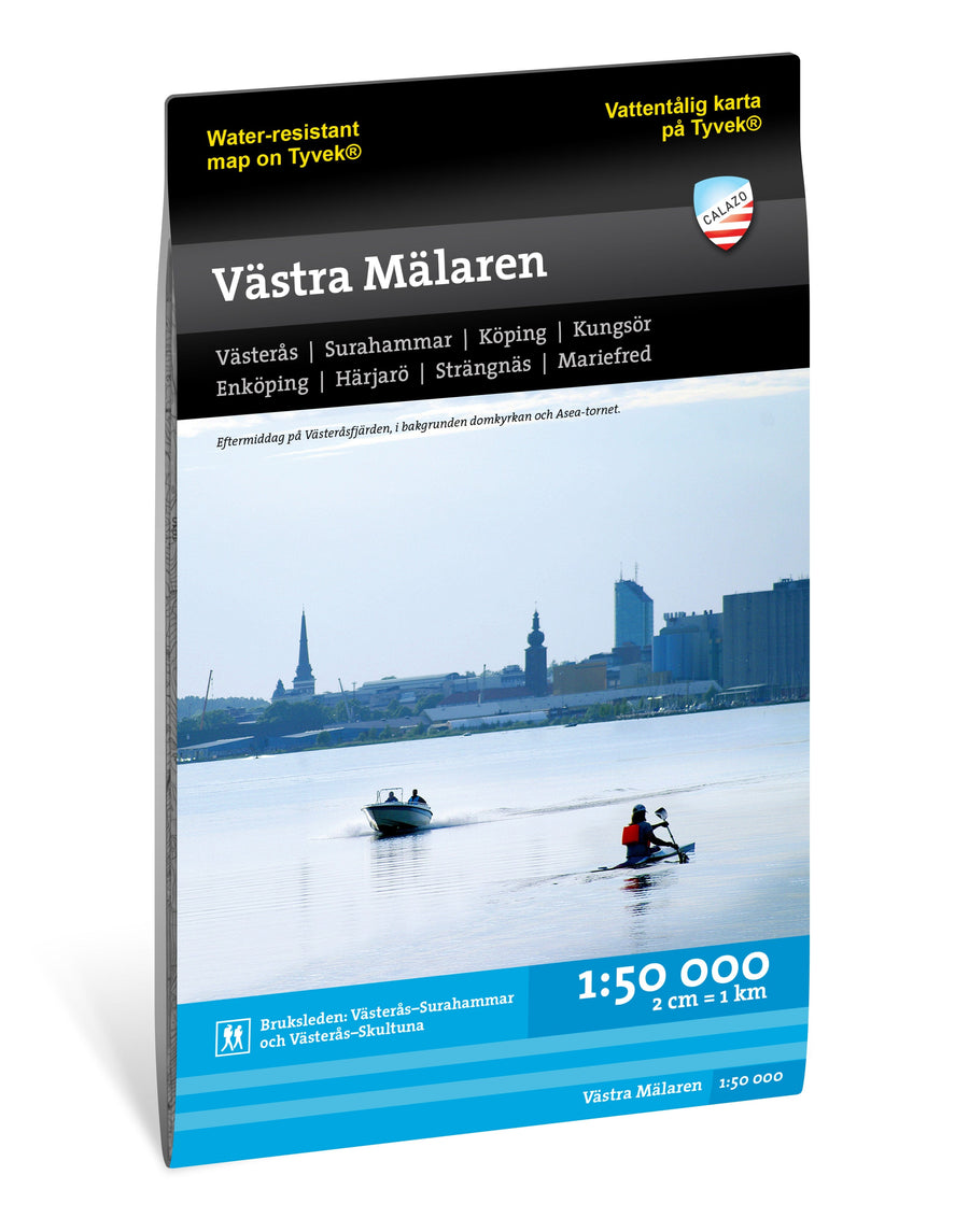 Carte de randonnée et d'activités nautiques - Västra Mälaren (Suède) | Calazo - 1/50 000 carte pliée Calazo 