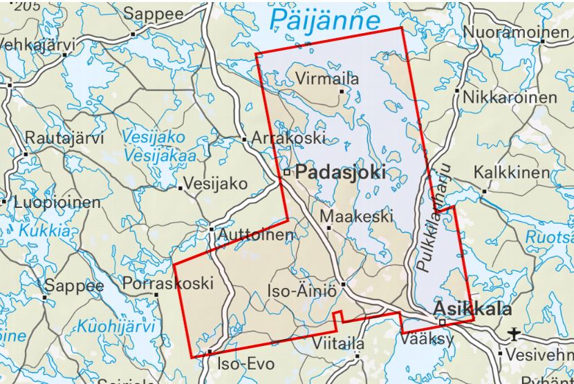 Carte de randonnée - Evo & Päijänne (Finlande) | Calazo carte pliée Calazo 