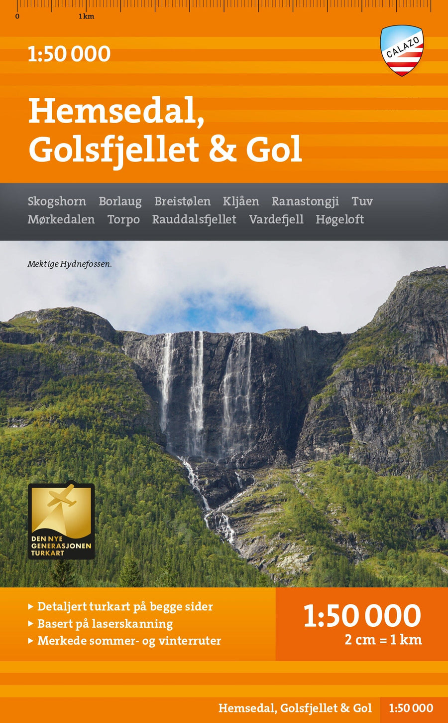 Carte de randonnée - Hemsedal, Golsjellet & Gol (Norvège) | Calazo - 1/50 000 carte pliée Calazo 