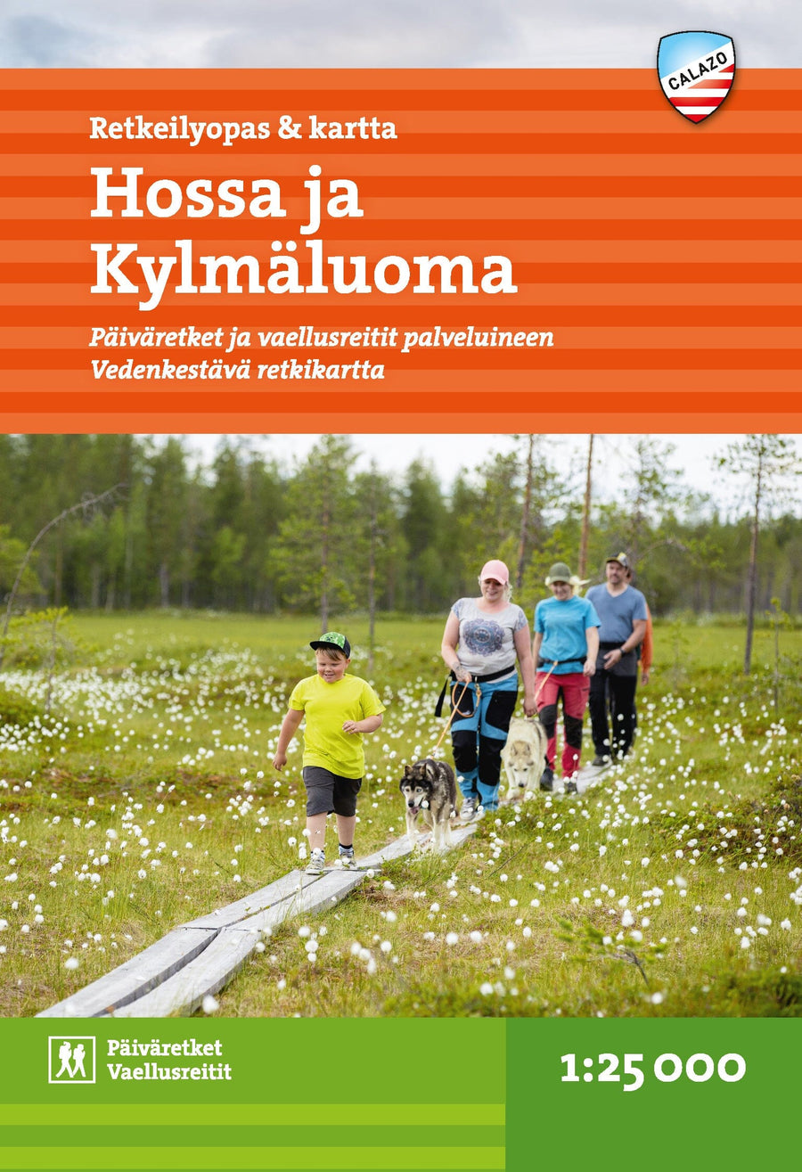 Carte de randonnée - Hossa ja Kylmäluoma + guide (Finlande) | Calazo carte pliée Calazo 