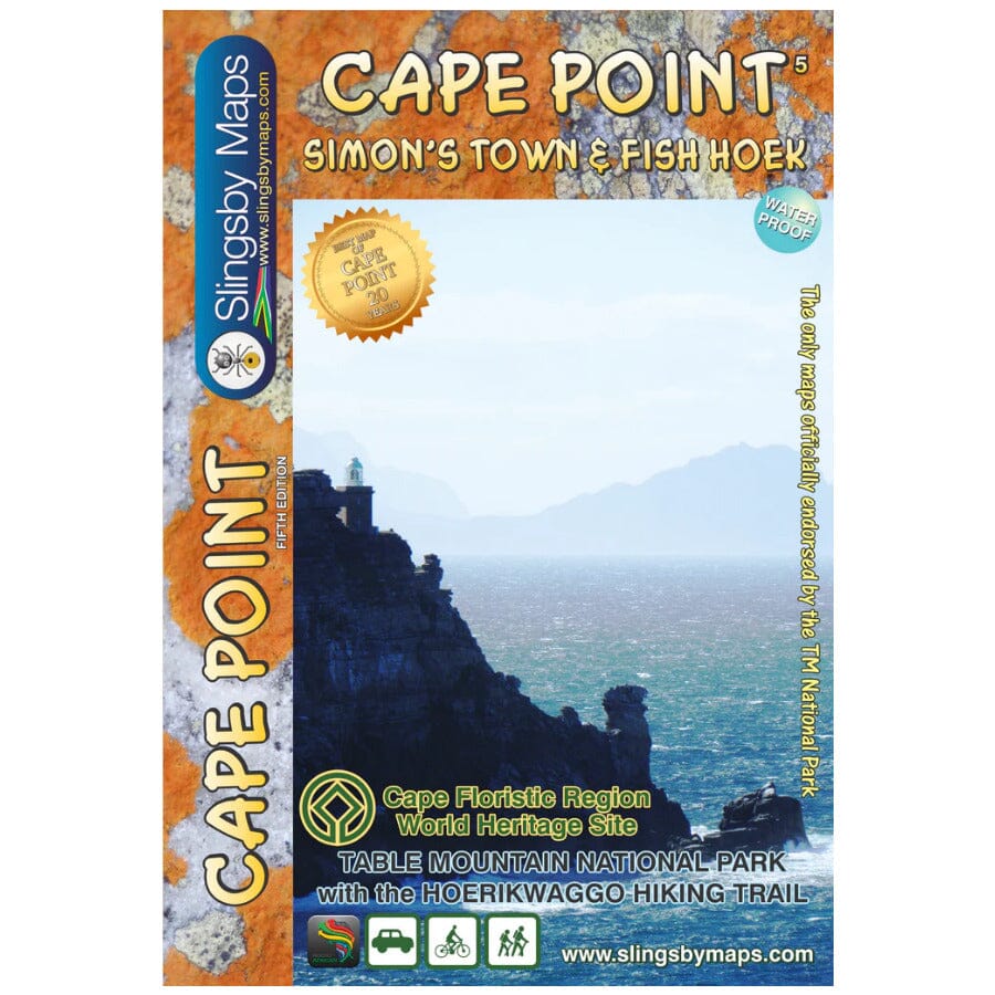 Carte de randonnée imperméable - Cape Point, Simon’s Town & Fish Hoek (Afrique du Sud) | Tracks4Africa carte pliée Tracks4Africa 