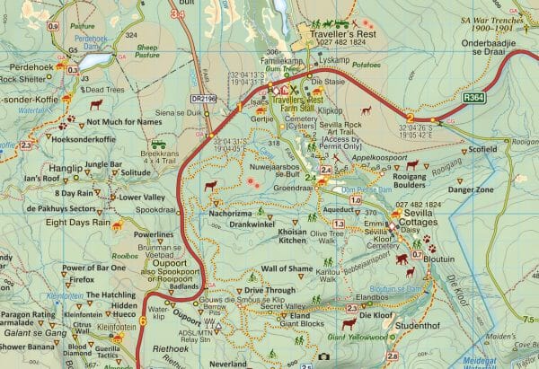 Carte de randonnée imperméable - Cederberg, lot de 2 cartes (Afrique du Sud) | Tracks4Africa carte pliée Tracks4Africa 
