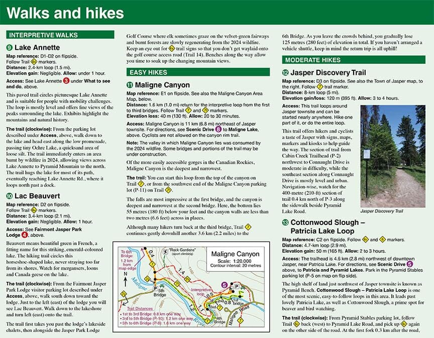 Carte de randonnée - Jasper Up-Close (Alberta) | Gem Trek carte pliée Gem Trek Publishing 