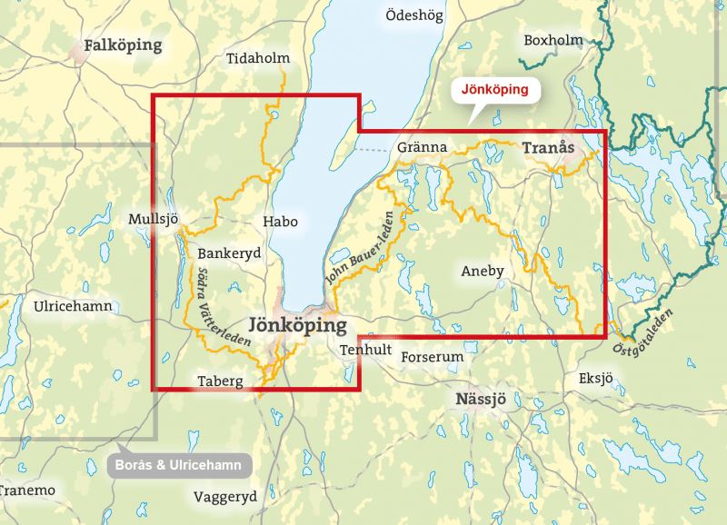 Carte de randonnée - Jönköping (Suède) | Calazo carte pliée Calazo 