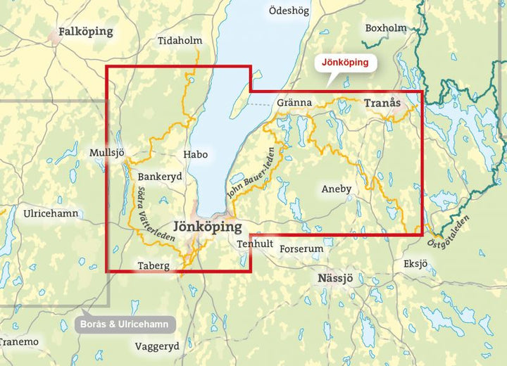 Carte de randonnée - Jönköping (Suède) | Calazo carte pliée Calazo 