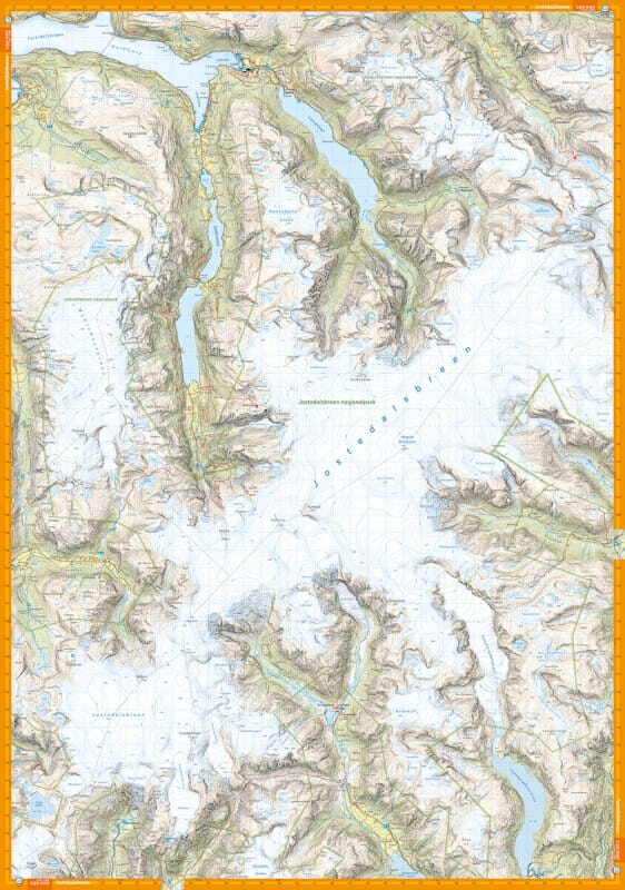 Carte de randonnée - Jostedalsbreen & Breheimen (Norvège) | Calazo - 1/50 000 carte pliée Calazo 