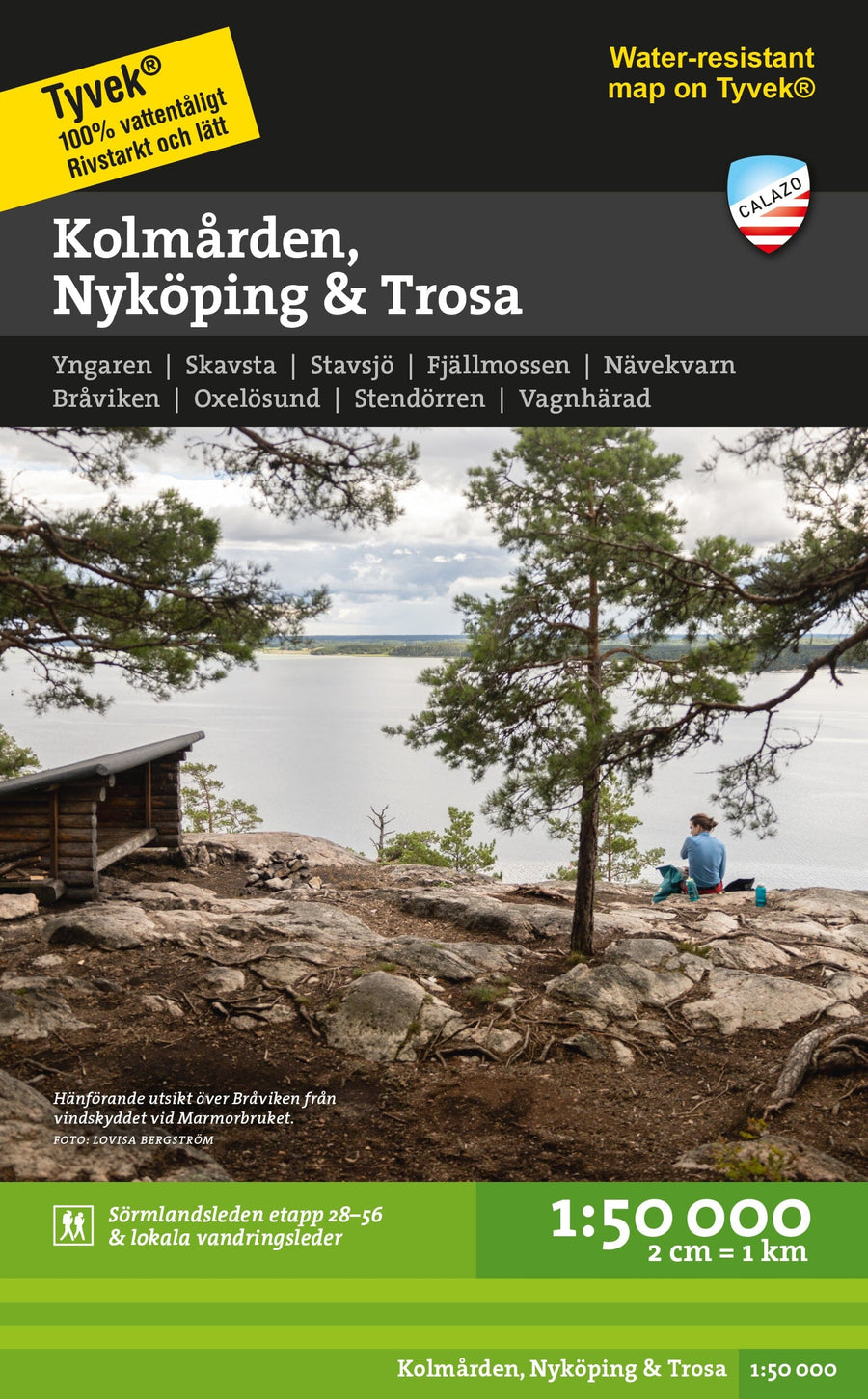 Carte de randonnée - Kolmården Nyköping & Trosa (Suède) | Calazo carte pliée Calazo 