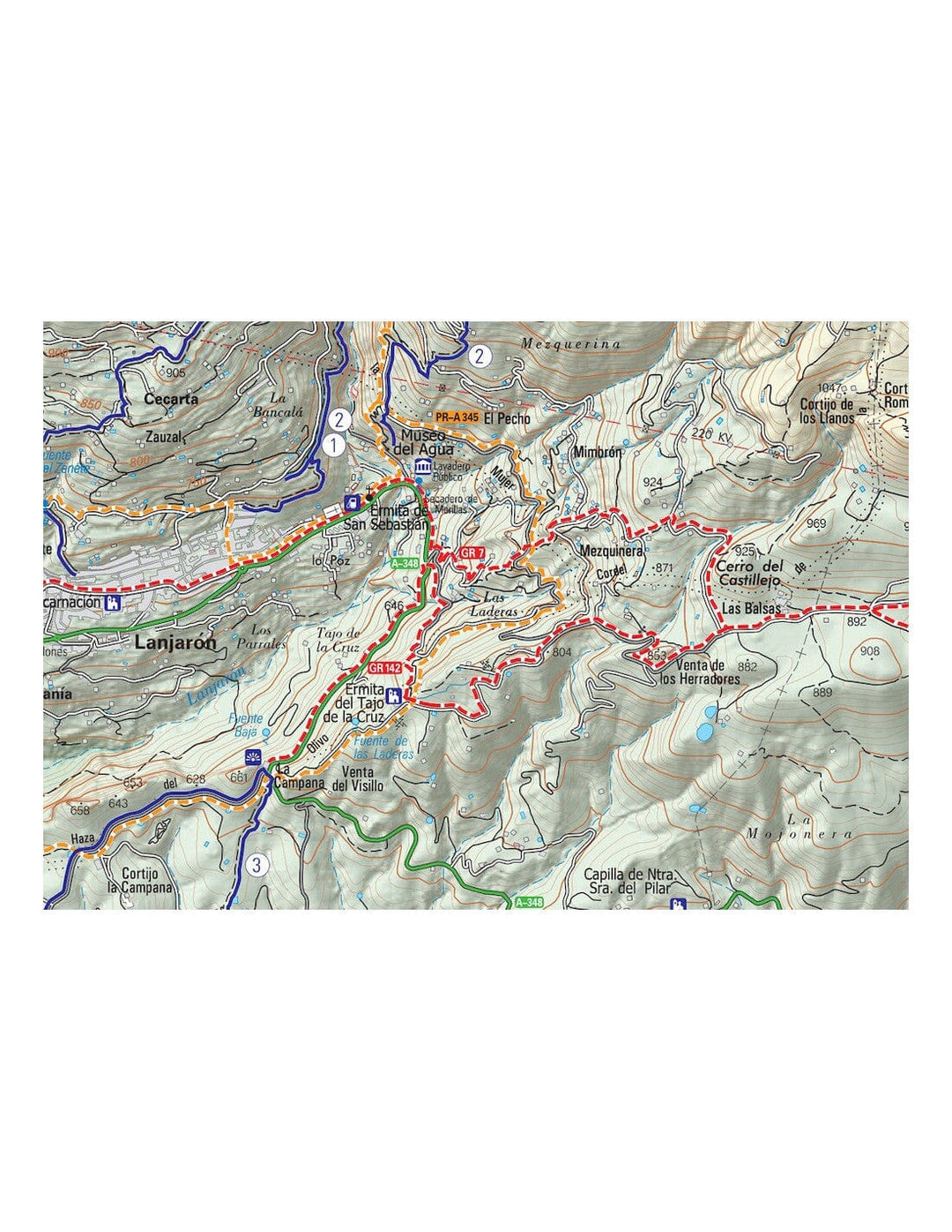 Carte de randonnée - La Alpujarra. Valles de Lanjarón, Poqueira, Taha de Pitres y Treveléz | Piolet carte pliée Editorial Piolet 