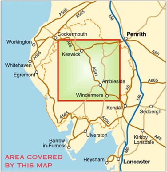 Carte de randonnée - Lake District XT40 BMM | Harvey Maps - British Mountain carte pliée Harvey Maps 