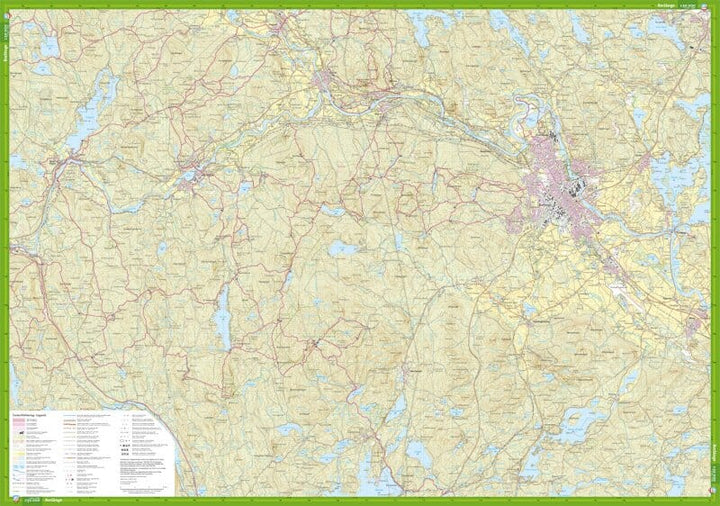 Carte de randonnée - Leksand Borlänge (Suède) | Calazo carte pliée Calazo 