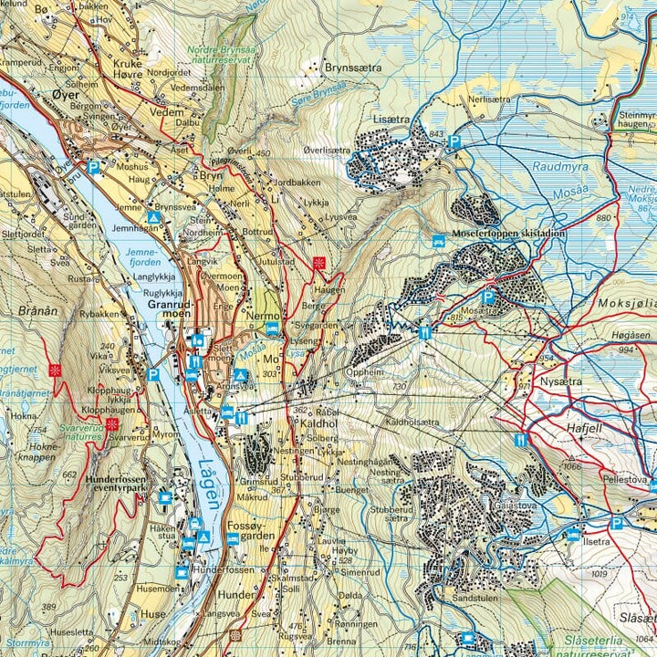 Carte de randonnée - Lillehammer (Norvège) | Calazo - 1/50 000 carte pliée Calazo 