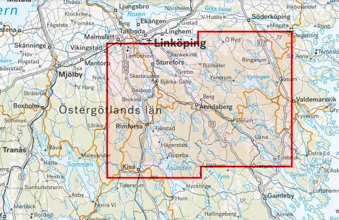 Carte de randonnée - Linköping (Suède) | Calazo carte pliée Calazo 