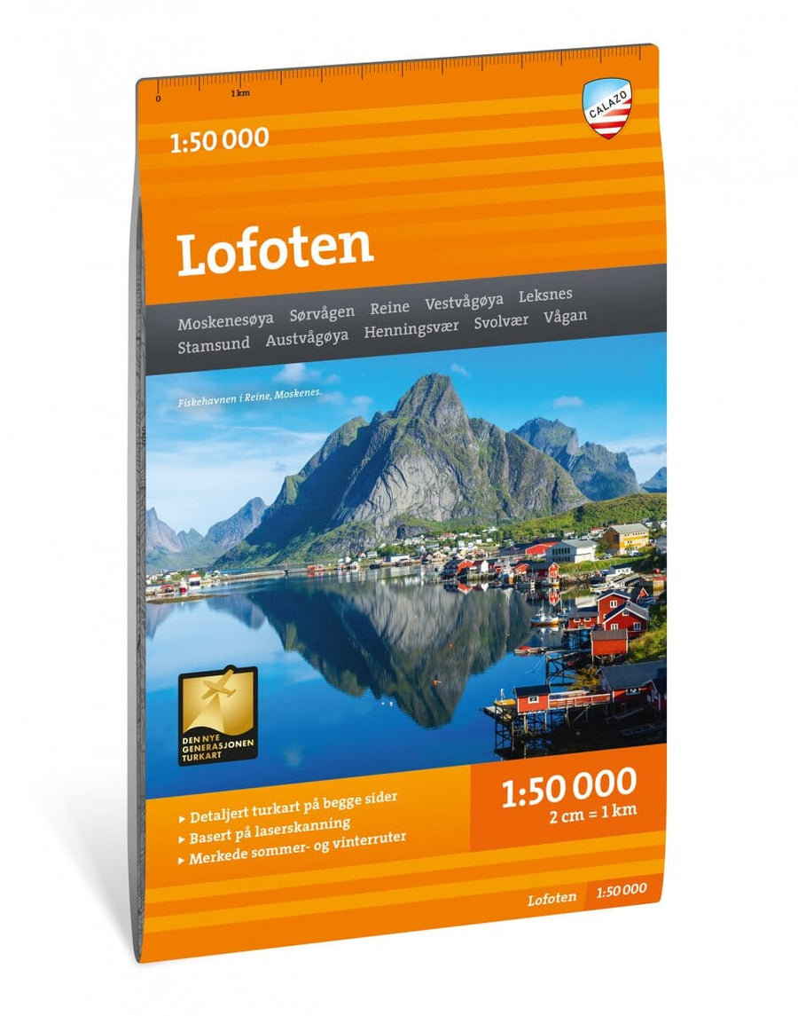 Carte de randonnée - Lofoten (Norvège) | Calazo - 1/50 000 carte pliée Calazo 