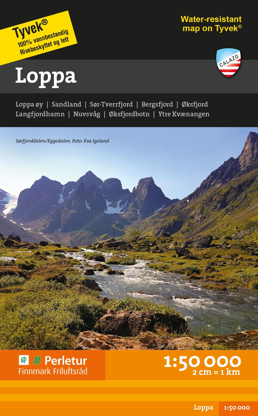 Carte de randonnée - Loppa (Norvège) | Calazo - 1/50 000 carte pliée Calazo 