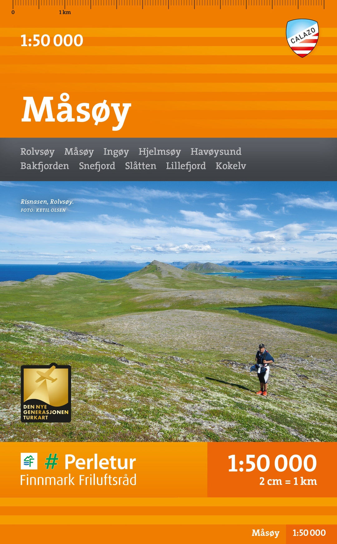 Carte de randonnée - Måsøy (Norvège) | Calazo - 1/50 000 carte pliée Calazo 
