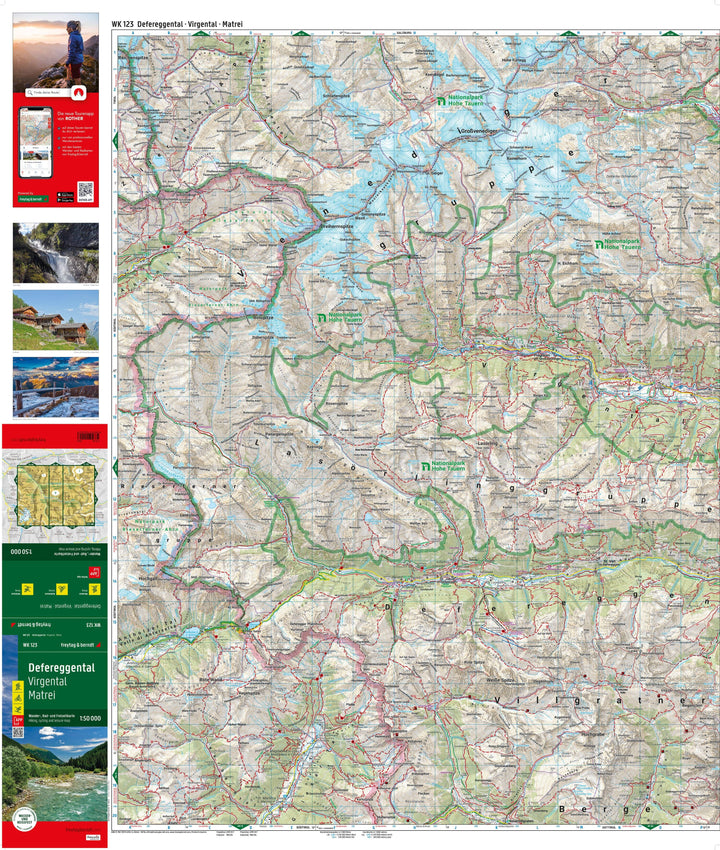 Carte de randonnée - Matrei, Defereggen, Virgental (Alpes autrichiennes), n° WK123 | Freytag & Berndt carte pliée Freytag & Berndt 