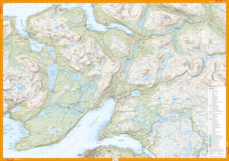 Carte de randonnée - Narvik (Norvège) | Calazo - 1/50 000 carte pliée Calazo 