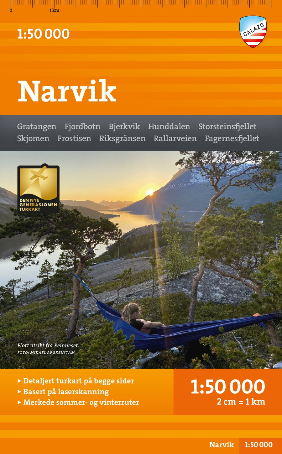 Carte de randonnée - Narvik (Norvège) | Calazo - 1/50 000 carte pliée Calazo 