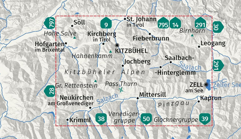 Carte de randonnée n° 029 - Kitzbüheler Alpen (Tyrol, Autriche) | Kompass carte pliée Kompass 