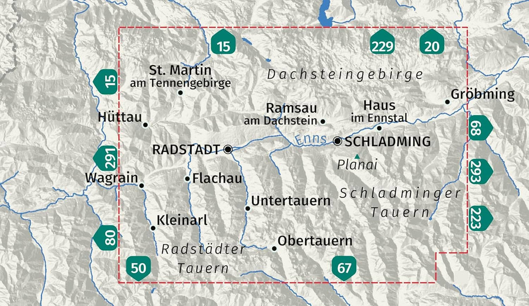 Carte de randonnée n° 031 - Radstadt, Schladming, Flachau (Autriche) | Kompass carte pliée Kompass 
