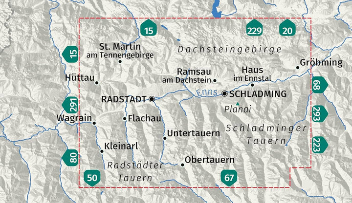 Carte de randonnée n° 031 - Radstadt, Schladming, Flachau (Autriche) | Kompass carte pliée Kompass 