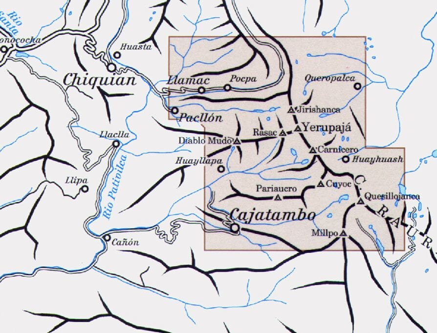 Carte de randonnée n° 0/3c - Cordillère Huayhuash (Pérou) | Alpenverein carte pliée Alpenverein 