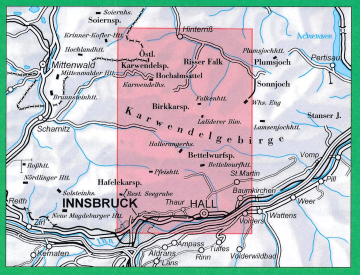 Carte de randonnée n° 05/2 - Karwendelgebirge Centre (Alpes autrichiennes) | Alpenverein carte pliée Alpenverein 