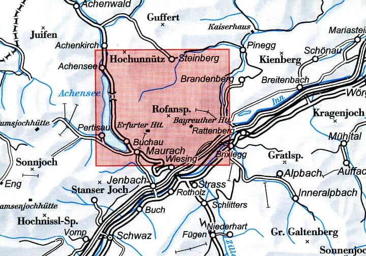 Carte de randonnée n° 06 - Rofan (Alpes autrichiennes) | Alpenverein carte pliée Alpenverein 