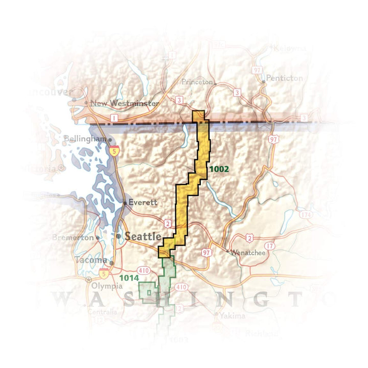 Carte de randonnée n° 1002 - Pacific Crest Trail : du Canada à Snoqualmie (Washington) | National Geographic carte pliée National Geographic 