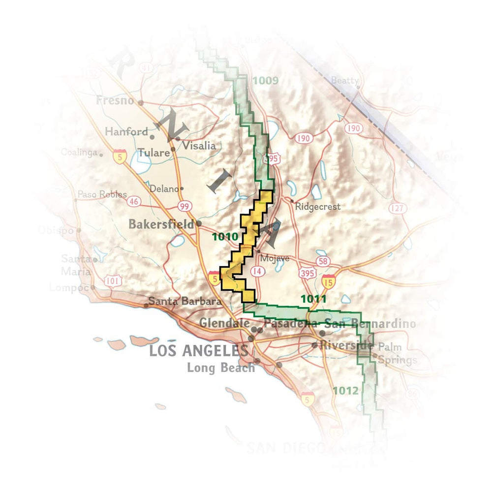 Carte de randonnée n° 1010 - Pacific Crest Trail : Walker Pass to Vasquez Rocks (Californie) | National Geographic carte pliée National Geographic 