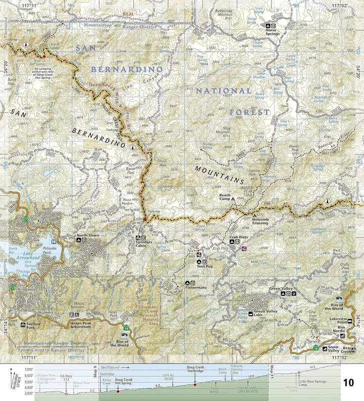 Carte de randonnée n° 1011 - Pacific Crest Trail : Vasquez Rocks à San Gorgonio Pass (Californie) | National Geographic carte pliée National Geographic 