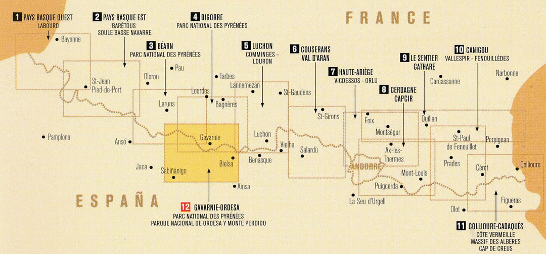 Carte de randonnée n° 12 - Gavarnie & Ordesa (Pyrénées) | Rando Editions carte pliée Rando Editions 