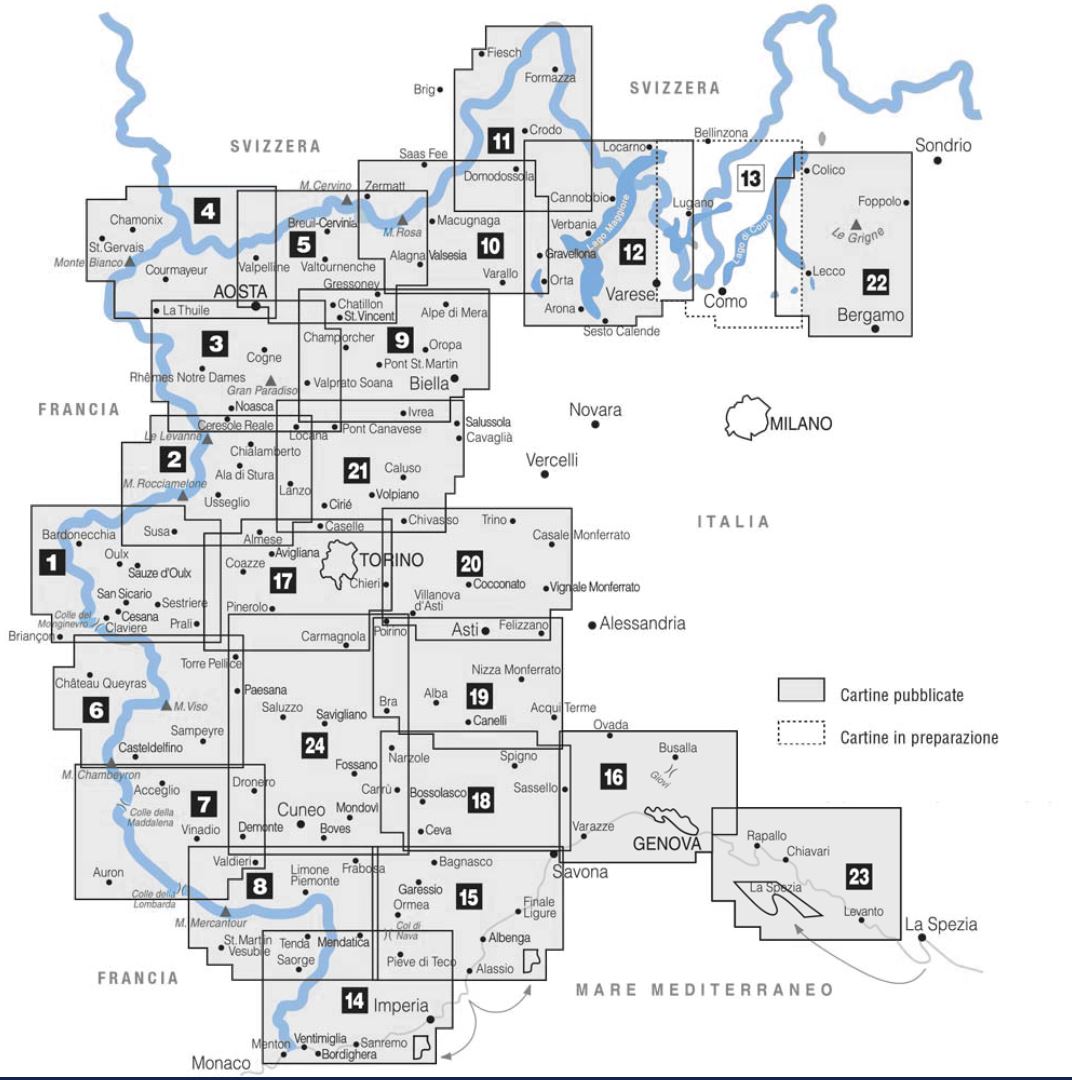 Carte de randonnée n° 12 - Lacs Majeurs, d'Orta et Varese (1/50 000) | Istituto Geografico Centrale carte pliée Istituto Geografico Centrale 