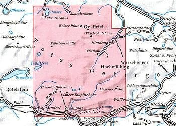 Carte de randonnée n° 15/2 - Totes Gebirge Centre (Alpes autrichiennes) | Alpenverein carte pliée Alpenverein 