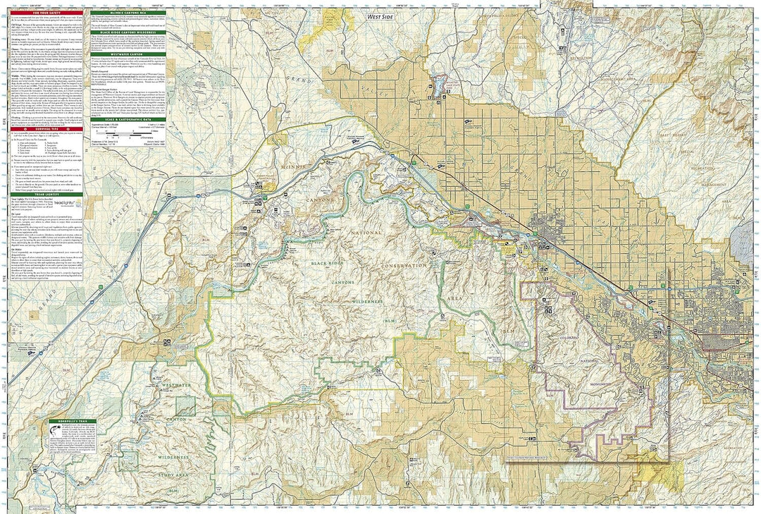 Carte de randonnée n° 208 - Colorado National Monument (Colorado) | National Geographic carte pliée National Geographic 