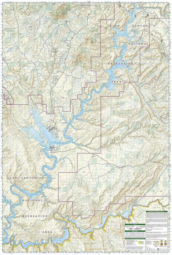 Carte de randonnée n° 213 - Parc de Glen Canyon (Utah, Arizona) | National Geographic carte pliée National Geographic 